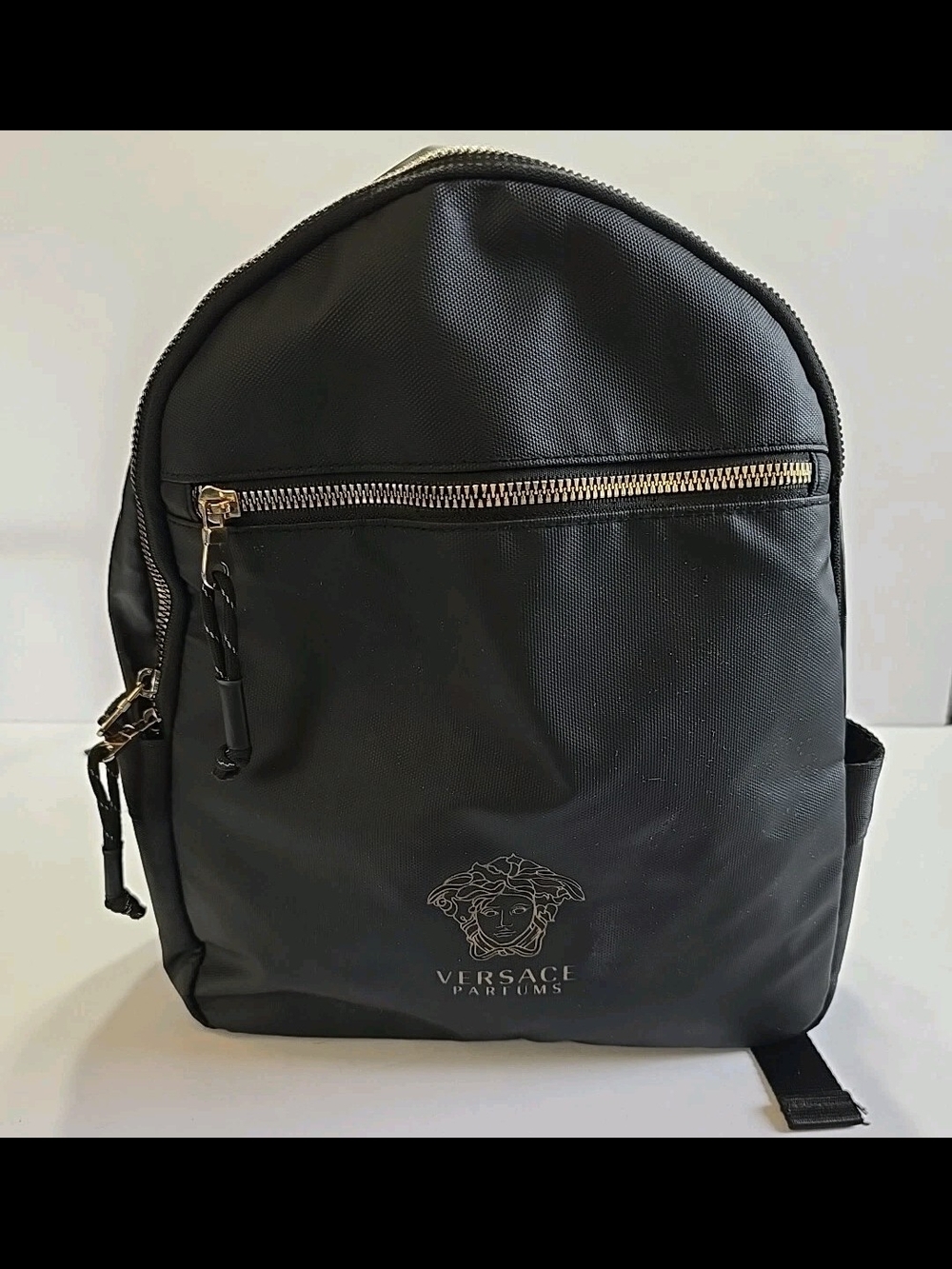 Versace Parfums Black Nylon Backpack
